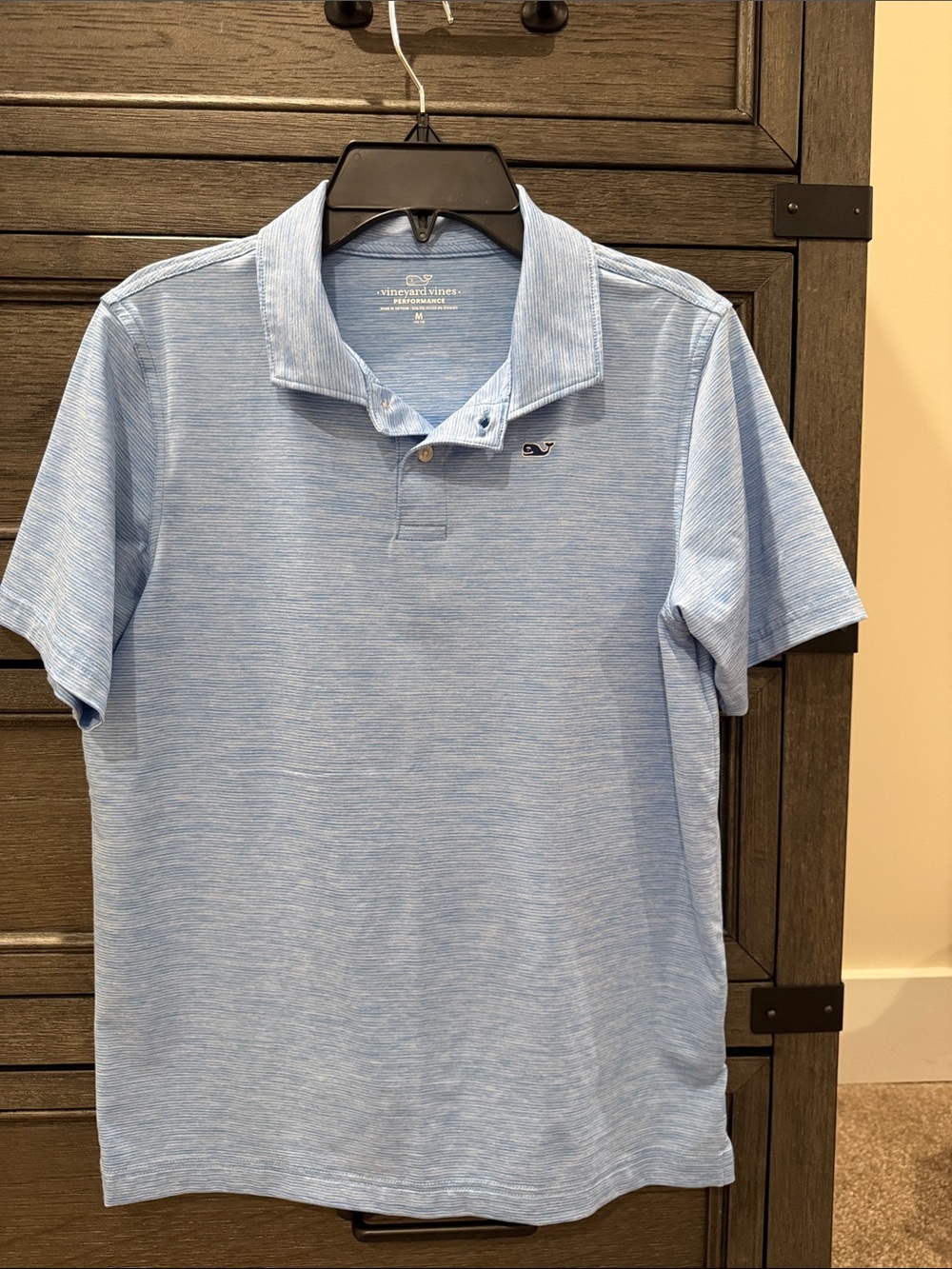 Vineyard Vines Light Blue Striped Kids Polo